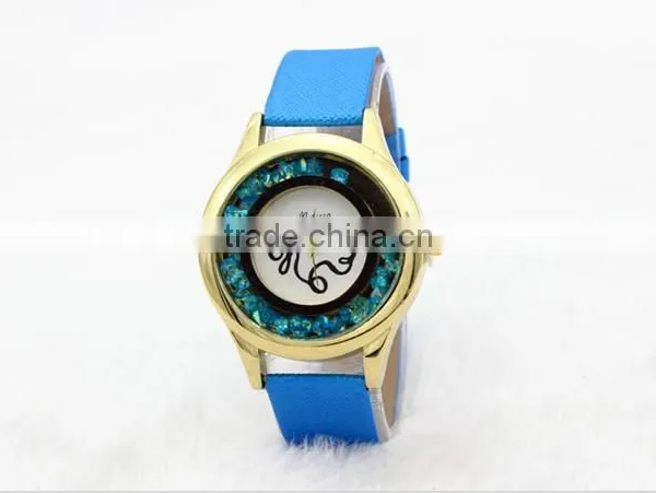 2017 Round Dial Vogue Women's Sexy Quartz Watch With Crystal Diamond photo-2