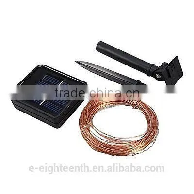 2016 New Arrival Copper Solar LED Strings 100 LED Starry LED String Garden Lights 10m photo-2