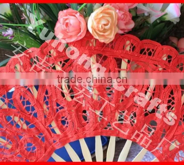 Beatutiful and Colorful Wedding Folding Lace Fan photo-6
