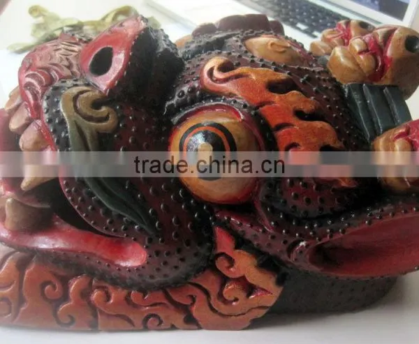 Dragon Mask Wall Hanging Decor Handmade in Nepal photo-4