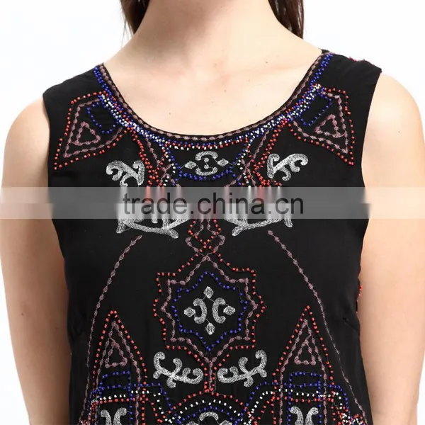 Domin Fashion Guangzhou Factory Sleeveless Beading and Sequin Woman Dress photo-2