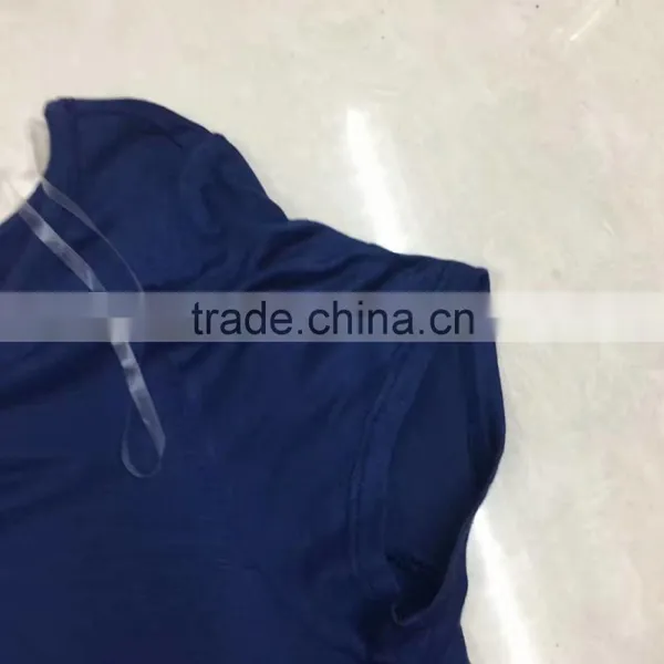 Women Stock Clothing Stylish Irregular Blank T-shirt photo-3