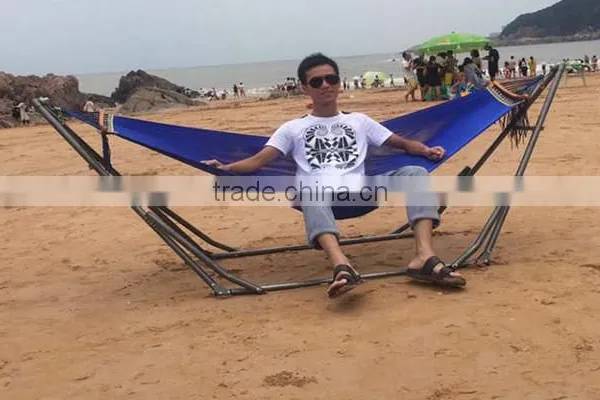 T33 Folded Warm Weather Mesh Fabric Double Portable Camping Hammock photo-5