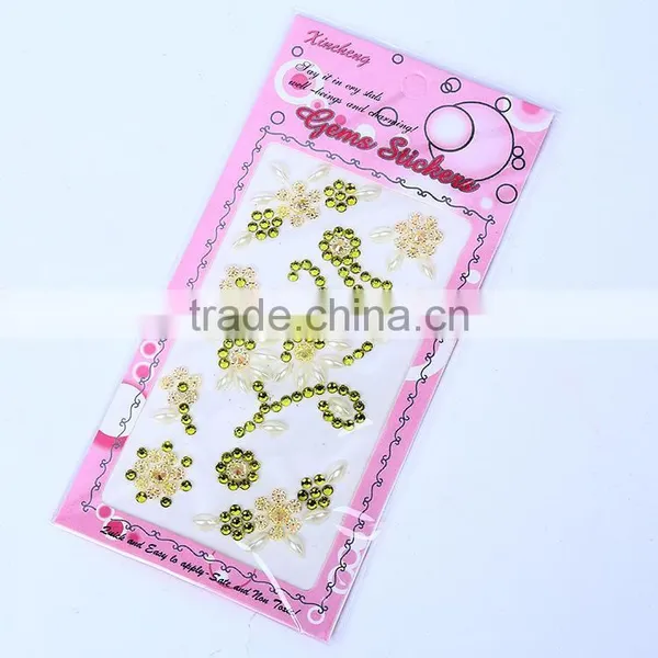 Custom Mixed Color Butterfl Rhinestone Jewelry Seal Rhinestone Acrylic Decoration Stickers photo-4