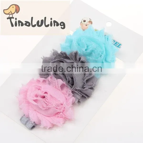 Fashion Girls Skinny Elastic Hairbands With Lace Flower Baby Headwear Headband photo-4