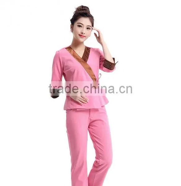 Latest Worker Design Spa/beauty Working Uniform Unique Design Uniform Wholesale photo-2