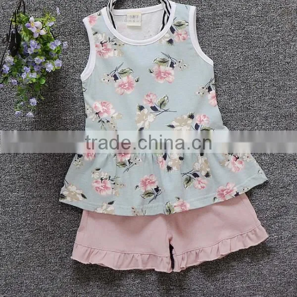 Zm35666a Summer Kids Toddler Boutique Clothing Wholesale Clothes Set photo-3