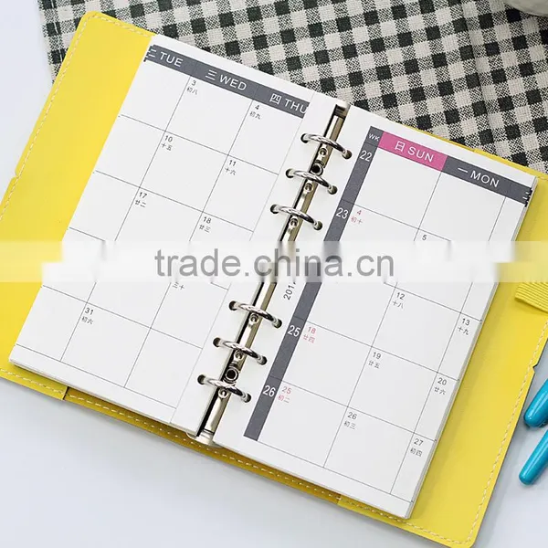 2017 Planner Monthly Planner/weekly Planner Inner Page Custom 3 Fold Replaceable Inside Page photo-2