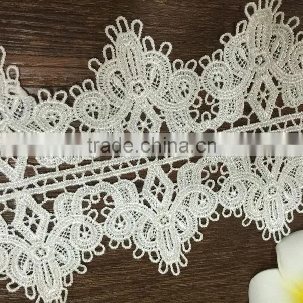 2016 Fashion New Arrival Polyester White Color Lace Trim for Bra photo-2