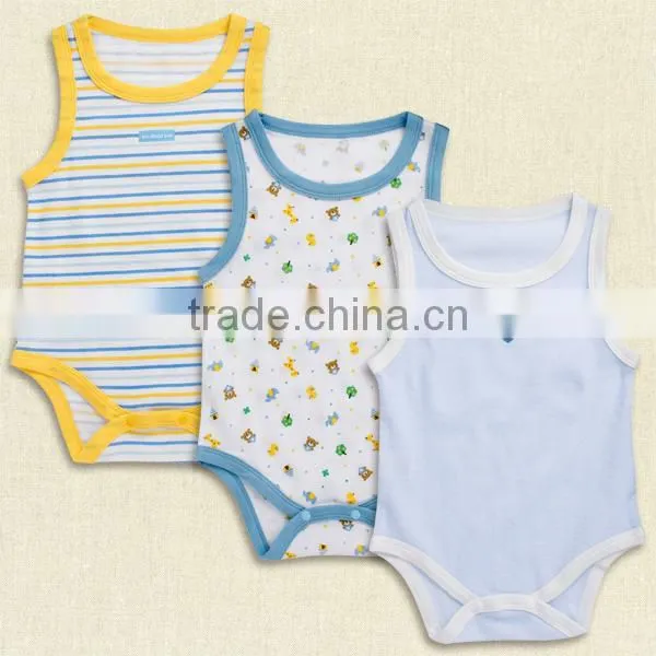 High Quality Custom Printing no Sleeve Baby Clothes Romper photo-2