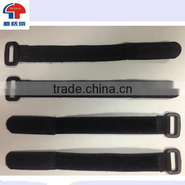 Black Colour Nylon Hook & Loop Tape Adjustable Cable Ties