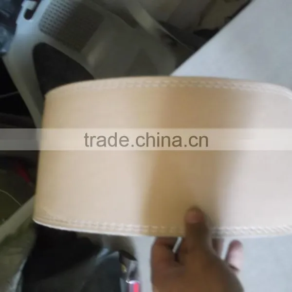 Top Quality 6" Foam Padded Natural Leather Weight Lifting Belts photo-2
