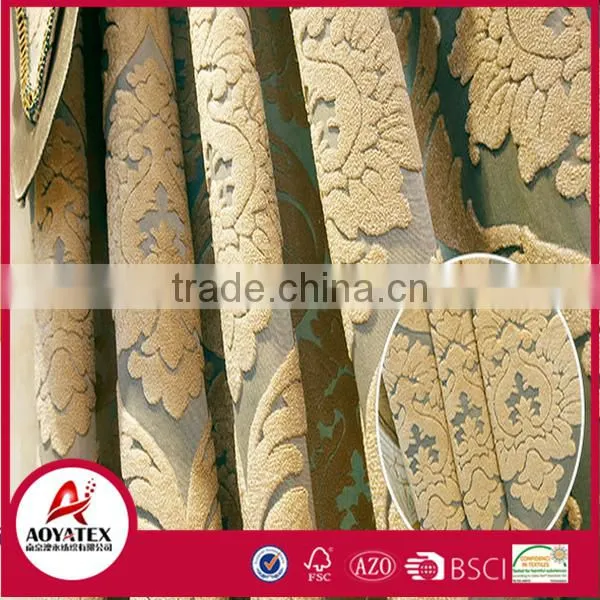 100% Polyester Latest Elegant Flocking Curtains for the Living Room photo-4