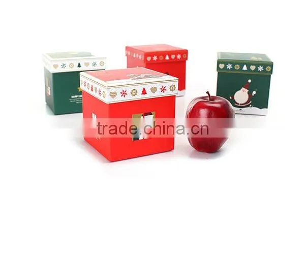 Lot of 4 Small Nesting GIFT BOX Boxes CHRISTMAS Present (Polar Bear Santa Claus Gloves Snowman) NEW photo-6