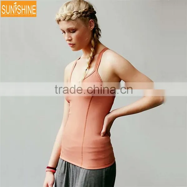 2017 Hot Sale Women Running Singlet Yoga Vest Wholesale Sport Tank Top photo-2
