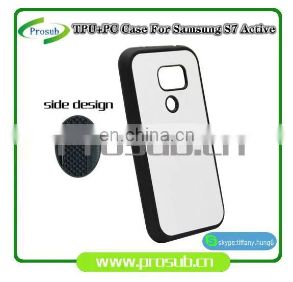 2d Sublimation Heat Transfer PC +TPU Silicon Blank Cell Phone Case With Metal Sheet for Prosub-Samsung S7 Active photo-4