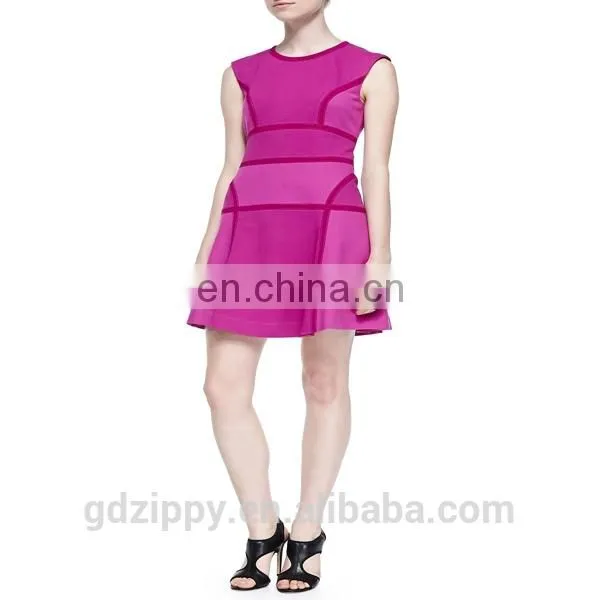 Wholesale Fit-and-flare Dress High Quality Burgundy Bandage Dress Dropship photo-2