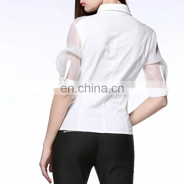 Office Style Long Sleeve Coolmax Women Summer Tops photo-5