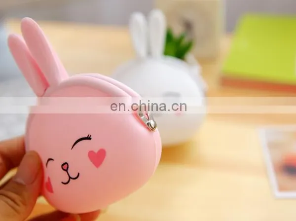 Cartoon Silicone Coin Wallet Korean Cute Rabbit Coin Purse Candy Color Packet Fashion Women Bags photo-4