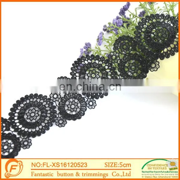 Nice Design Black Lace For Garment Wholesale Fabric Lace Triming photo-2
