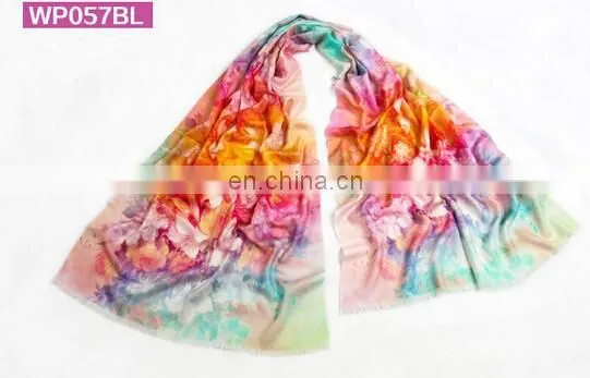 Digital Priting 100%wool Pashmina Scarf photo-2