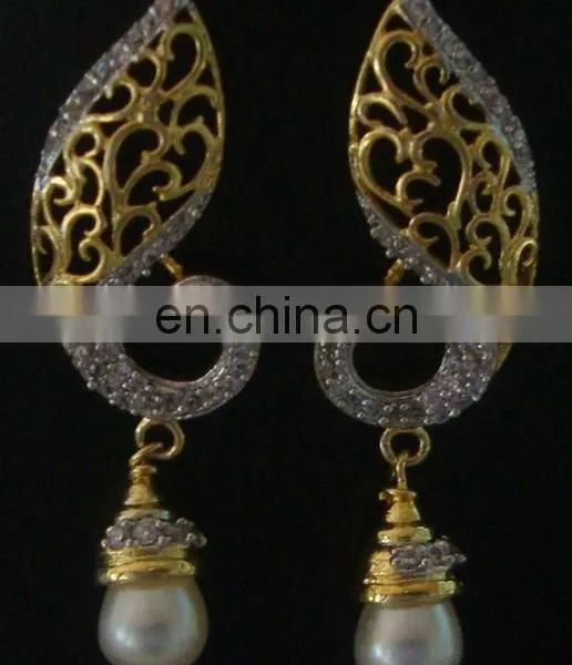 Cz Earrings Manufacturer , Cz Jewellery, Cubic Zircon Ear Jewelry Custom Design Making photo-4