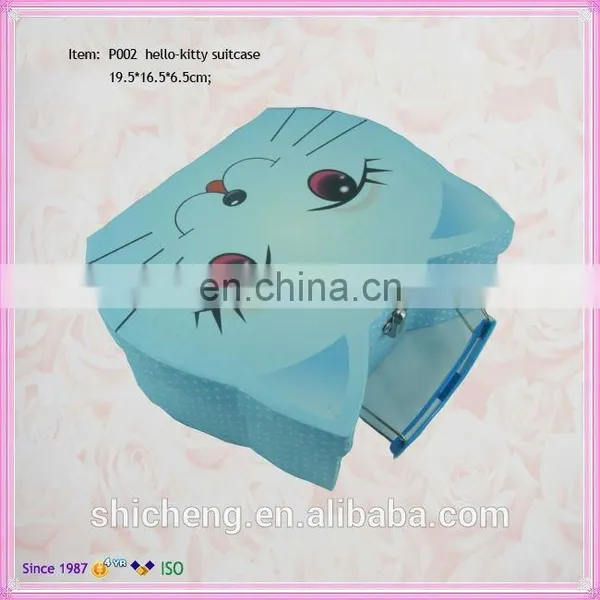 Hot Sell Popular Blue Lovely Cat Pattern Cute Cardboard Suitcase Box photo-6