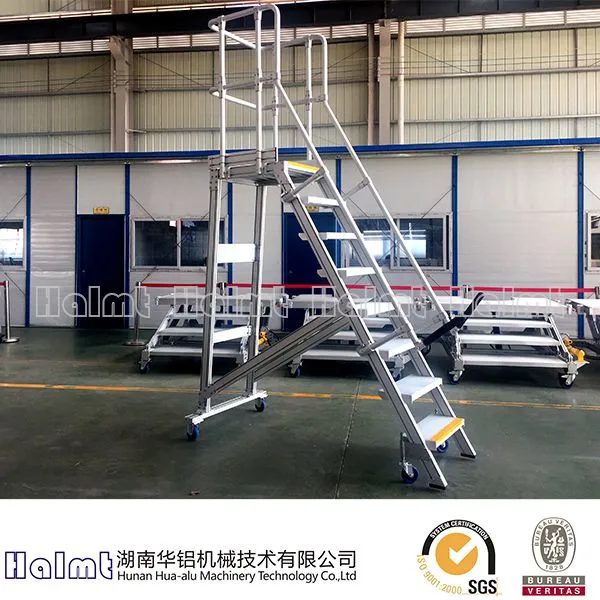 Safety Industrial Aluminum Platform Ladders With Hand Rails photo-2