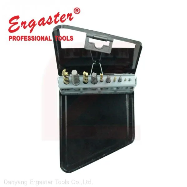 10PCS Leaft Hand Drill Bits & Broken Bolts Removers Saca Parafusos Set in Metal Box photo-4