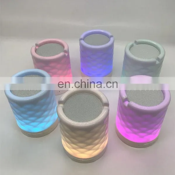 Wholesale Wireless Bluetooth Speaker Night Light Colorful Atmosphere Bluetooth Speaker Lamp photo-3