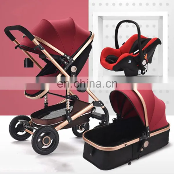 New 2018 Baby Stroller 3 In 1 For 0-3 Years Baby Prams With Removable Shopping Basket photo-4