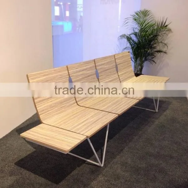 European Design Curve Plywood Waiting Chair Airport Chair Public Seating H63B-3F-V photo-2