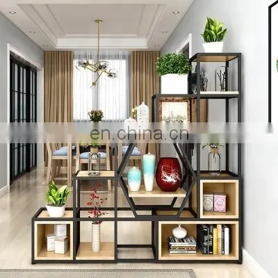 Customized Modern Minimalist Living Room Floor Racks Creative Empty Partition Storage Rack Ladder Wrought Iron Display Racks photo-5