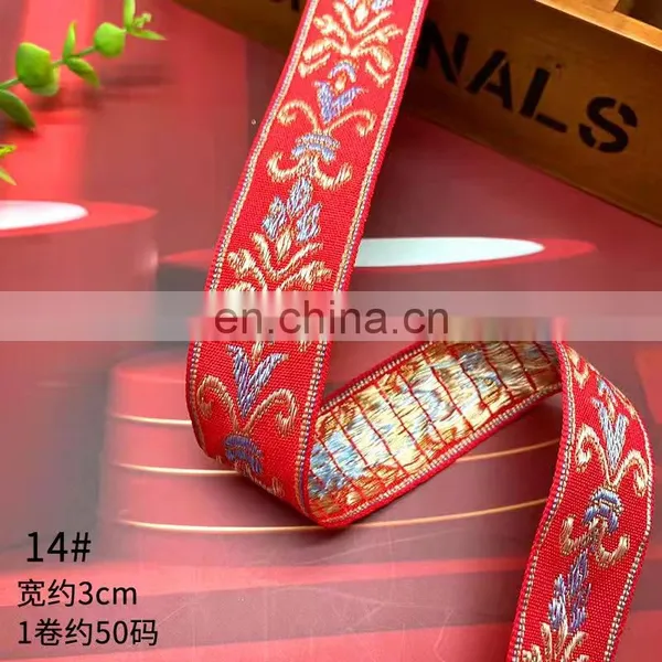 Jacquard Ribbon DIY Ethnic Lace Wholesale 50yards/rolls photo-3
