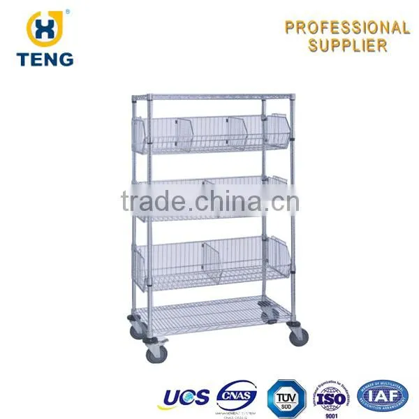 Supermarket Multi Tiers White Metal Display Stand photo-2