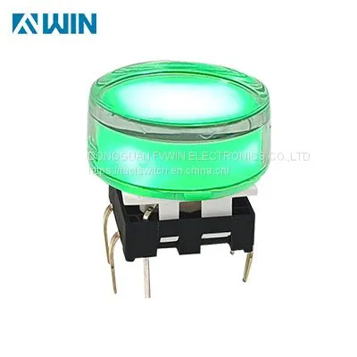 Concave Transparent Crystal Illuminated Control Panel Button
