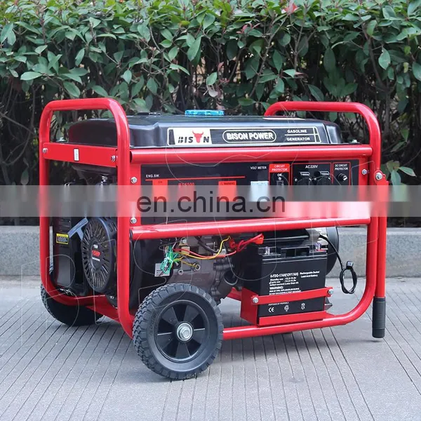 Bison China 220 Volt 5kw 5kva Single Phase Silent Portable Gas Operated Electric Power Gasoline Generators For Sale photo-2