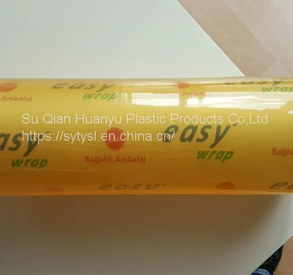 Lebensmittelgeeignete PVC-Umhüllungsfolie mit hoher Transparenz, reißfest und haftend, Rolle für die Backwarenverpackung photo-2
