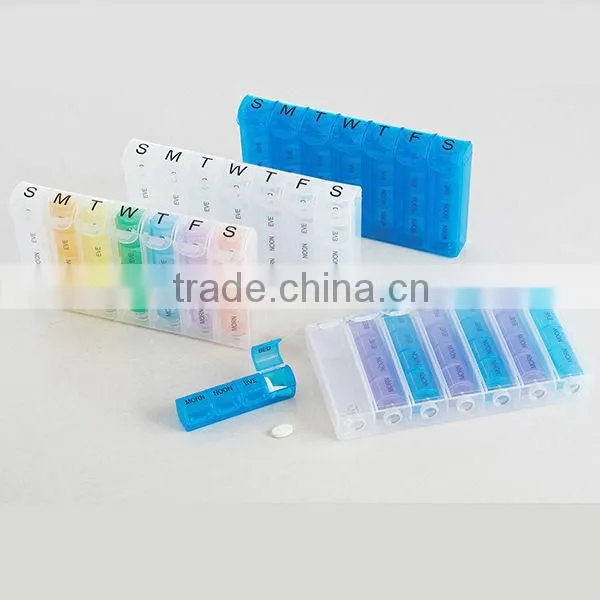 Colourful Plastic Medicine Storage Pill Box 7 Day Tablet Sorter Container Case Organizer Health Care Quality Choice photo-4