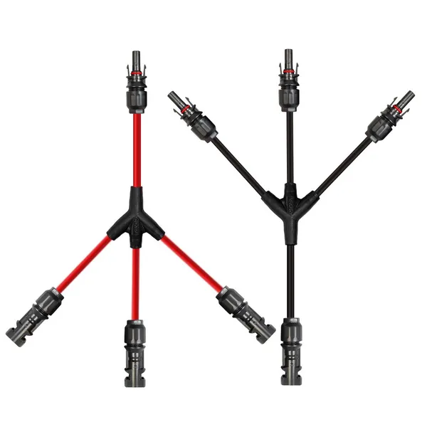 Solar DC Y Cable Harness Wiring 1500V 3 in 1 Panels Parallel Wire Solution 30cm Lenght