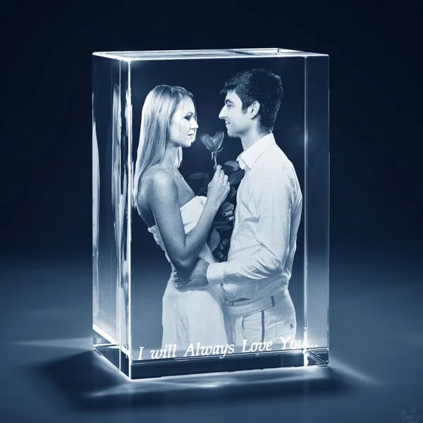 Holy Laser 2D 3D Crystal Photo Engraver Customized Portrait for Pet Friend on Glass & Acrylic Laser Engraving Machine Cube Glass photo-4