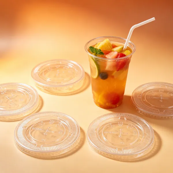 New Design Disposable Transparent PET Dome Lids for Milk Tea Cups photo-4