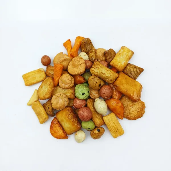 Factory Supply Assorted Baked Rice Cracker & Seasoned Peanut Mix, Multi Shape Savory Mixed Snack Blend, Custom Flavor photo-5