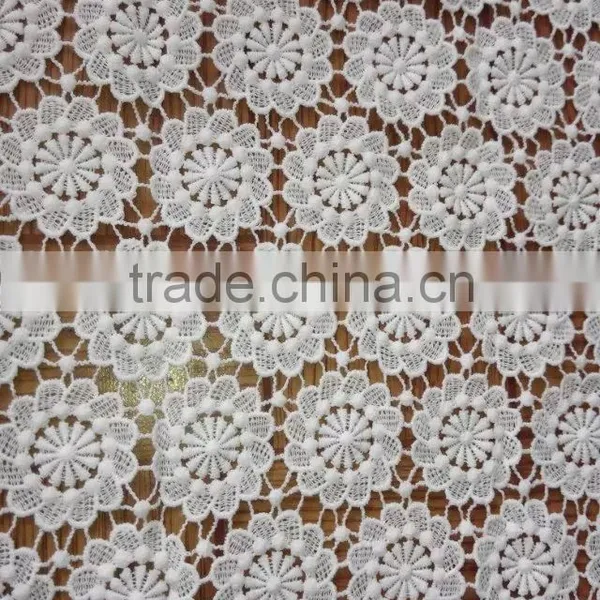 2016 Embroidery Lace Fabric Milk Silk Water Soluble Full Lace for Garment Accessory photo-5