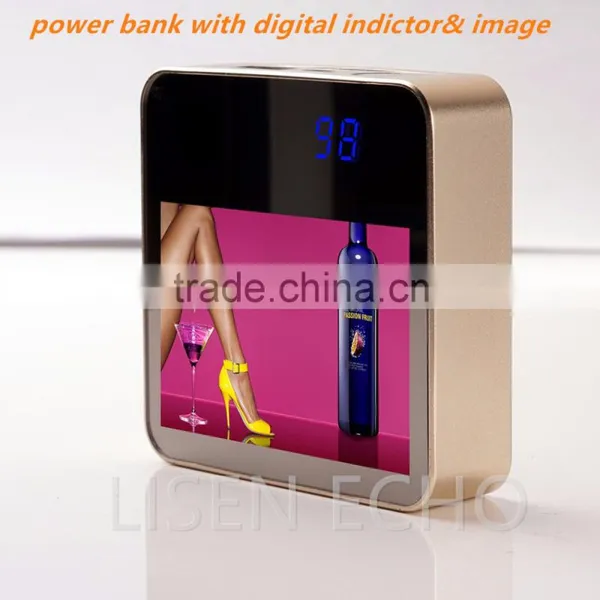 Mirror Power Bank Polymer Cell 6600mah With Digital Indicator and Clear Advertising photo-3