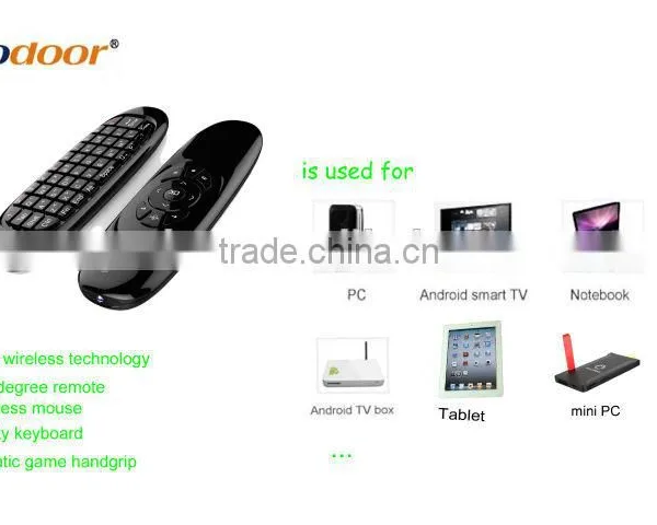 2.4G Wireless Fly Air Mouse With Gyroscope and Accelerometer Able to Sense Hands Movements,the Best Controller for Somatic Game