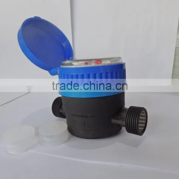 DN15 Single Jet Water Meter With Fitting Plastic Adapters and Nuts photo-5