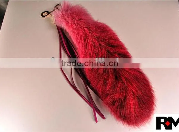 Fashion Dyed 100% Genuine Fox Tail Fur Accessory for Bags photo-6