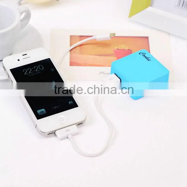 Rechargeable External Battery Charger Mobile Phone W208 Cookie Power Bank Polymer or Li-ion 2000MAH 280MAH China Supplier