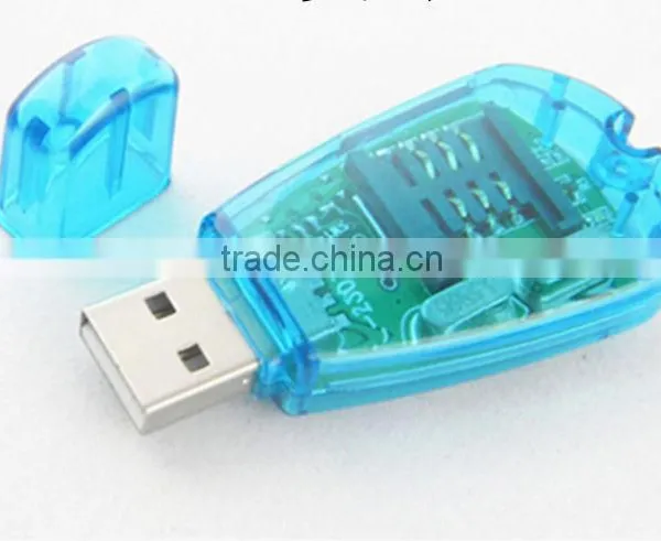 Best selling USB 2.0 SIM Card Reader writer adapter Backup Copy drive GSM/CDMA/WCDMA Store cell phone Number Edit SMS